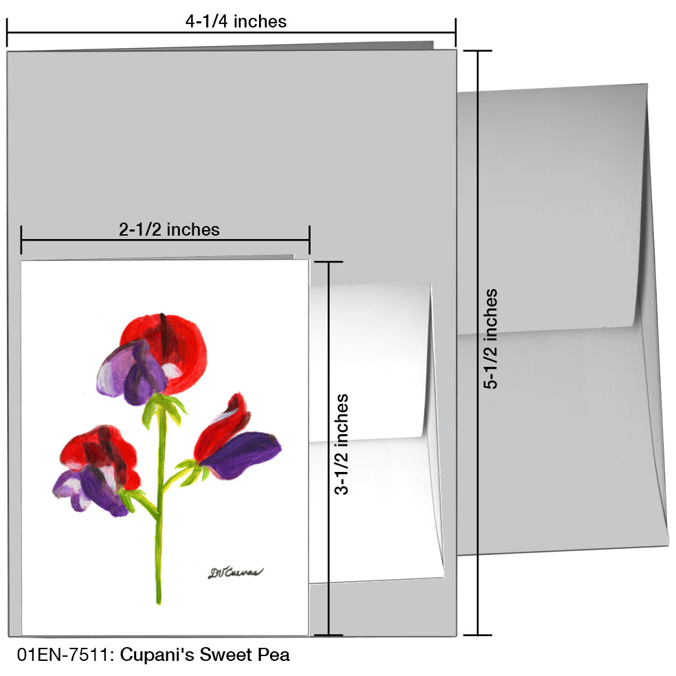 Cupani's Sweet Pea, Greeting Card (7511)