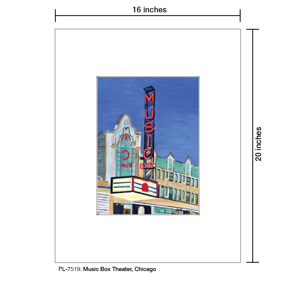 Music Box Theater, Chicago, Print (#7519)