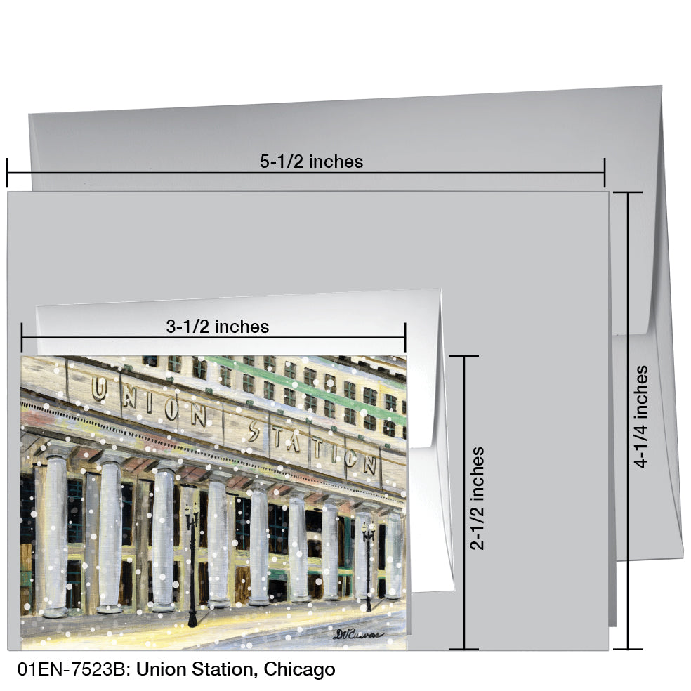 Union Station, Chicago, Greeting Card (7523B)