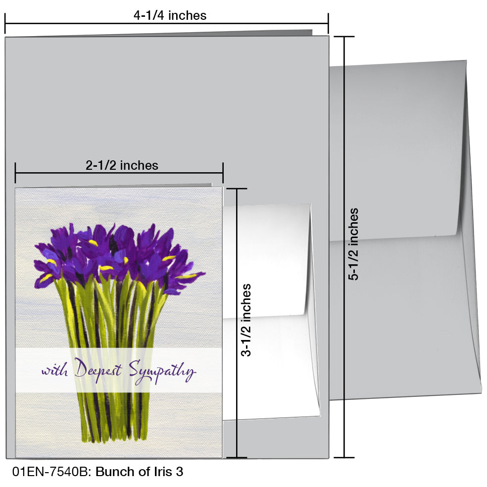 Bunch Of Iris 3, Greeting Card (7540B)