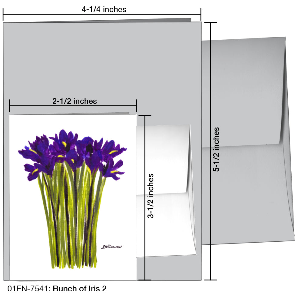 Bunch Of Iris 2, Greeting Card (7541)