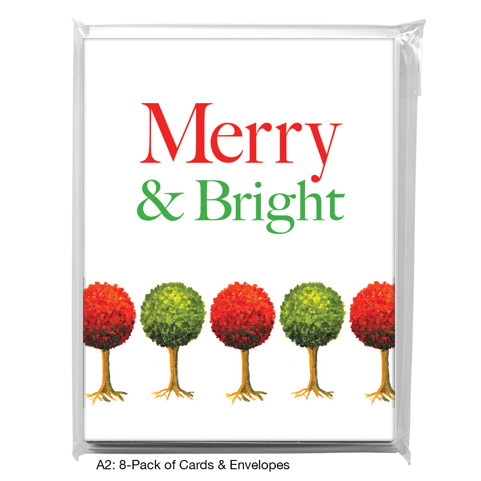 Trees Red & Green, Greeting Card (7547B)