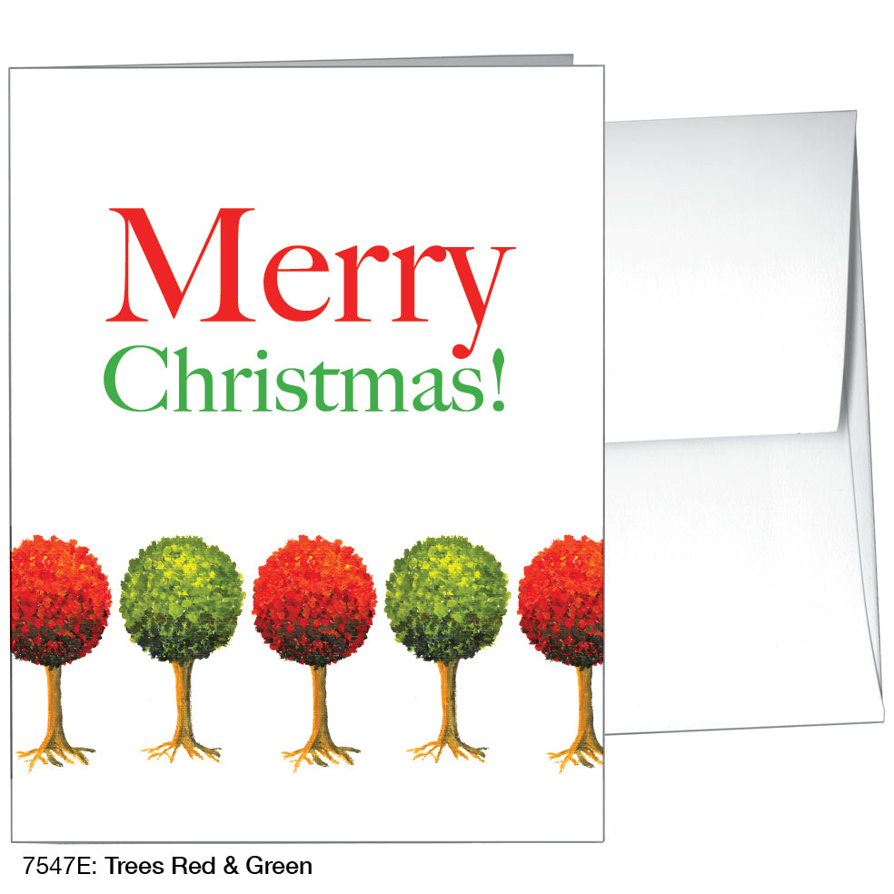 Trees Red & Green, Greeting Card (7547E)