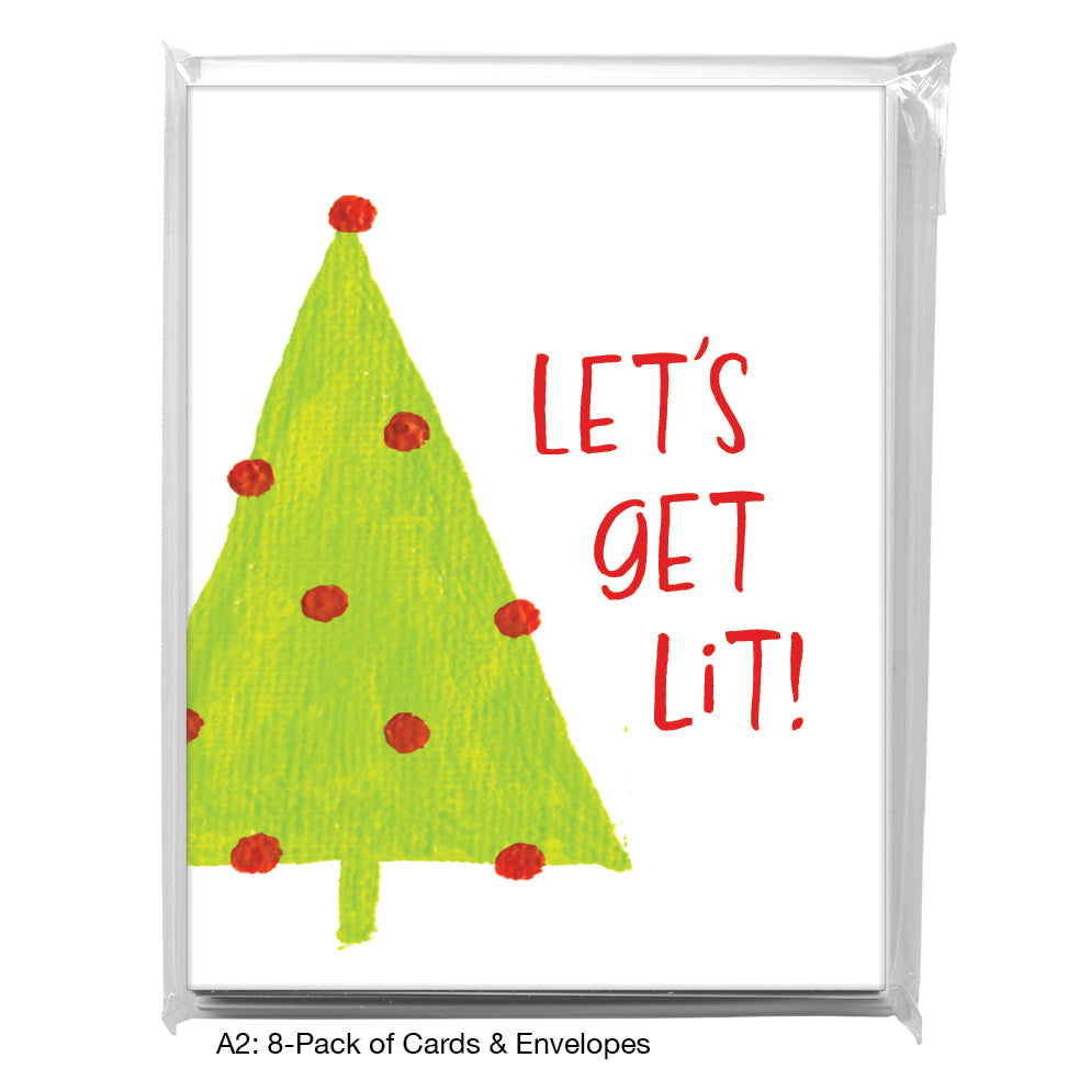 Trees With Ornaments, Greeting Card (7548G)