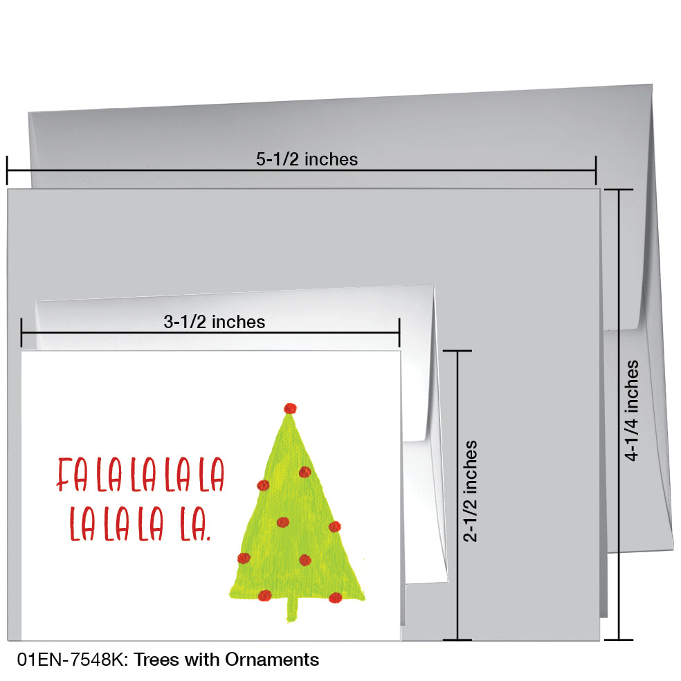 Trees With Ornaments, Greeting Card (7548K)