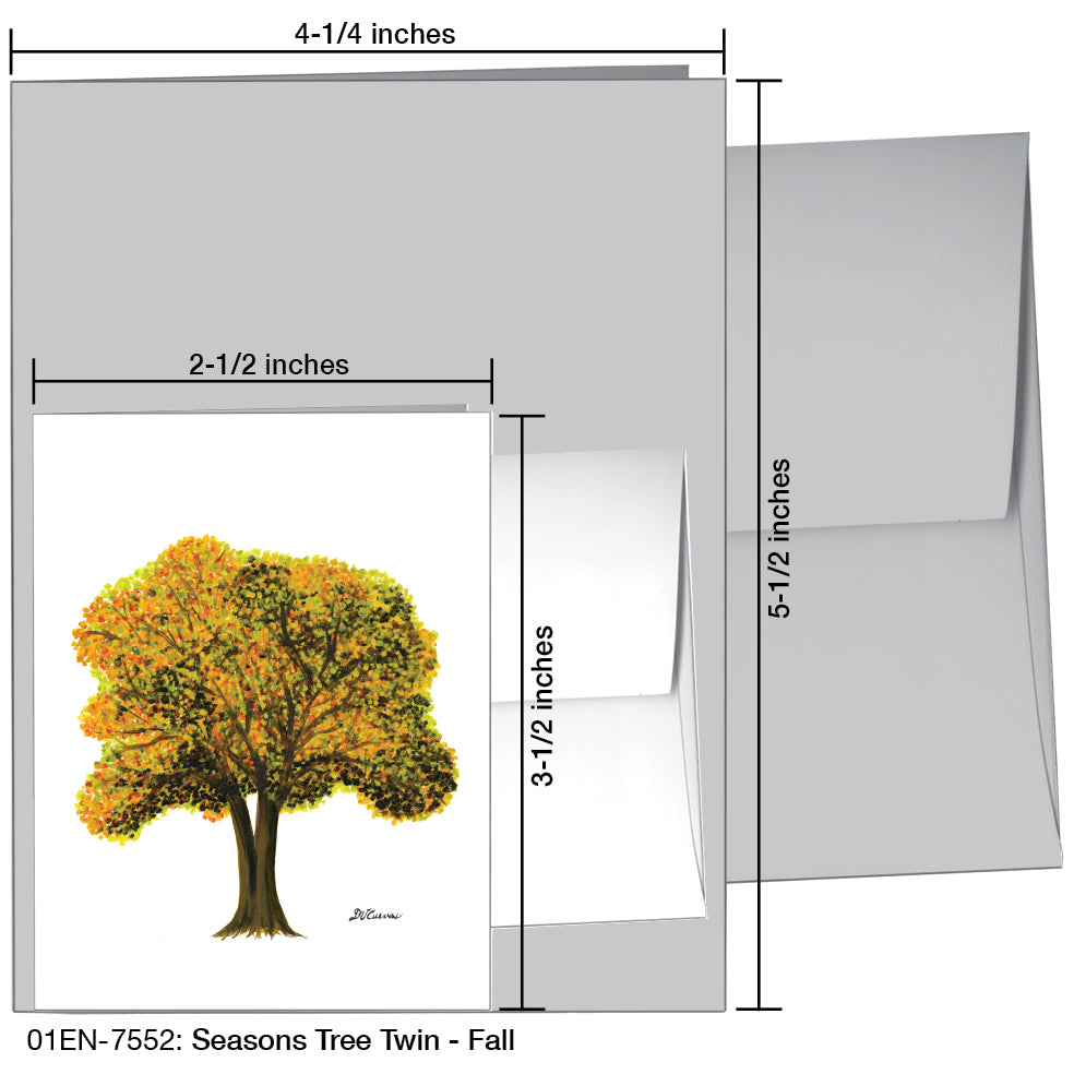 Seasons Tree Twin, Greeting Card (7552)