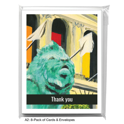 Lion Close-Up, Chicago, Greeting Card (7554D)