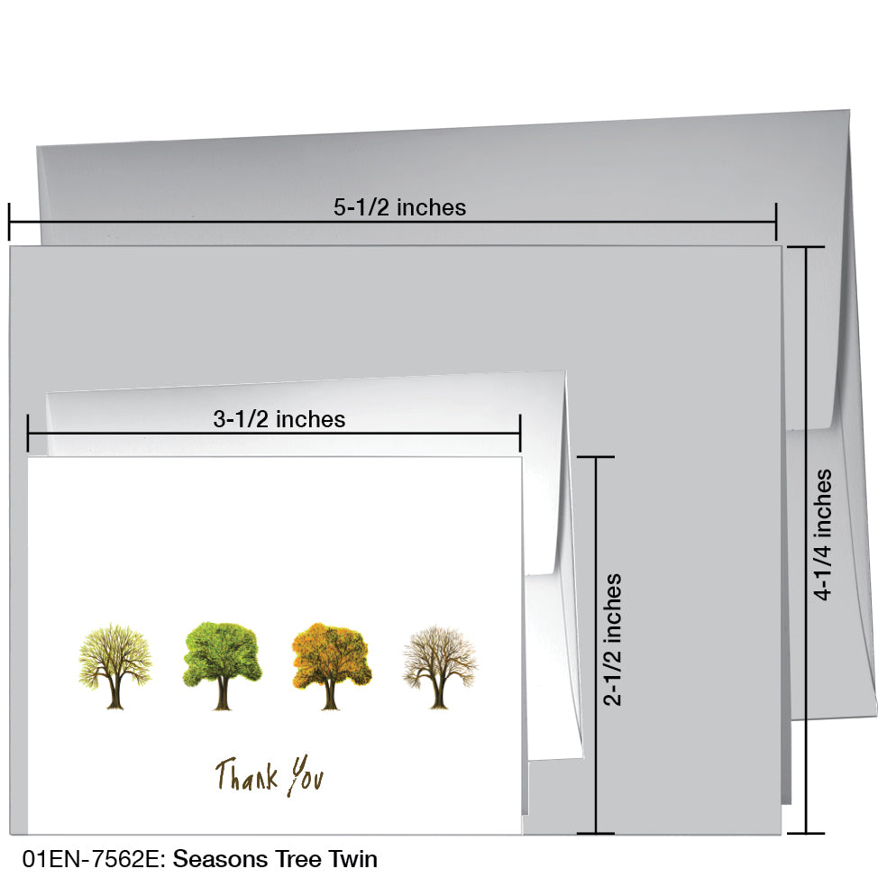 Seasons Tree Twin, Greeting Card (7562E)