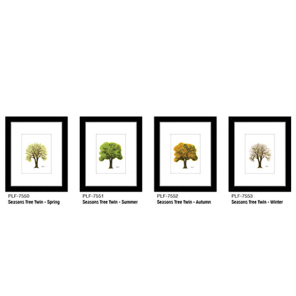 Seasons Tree Twin, Print QUAD (#7562)