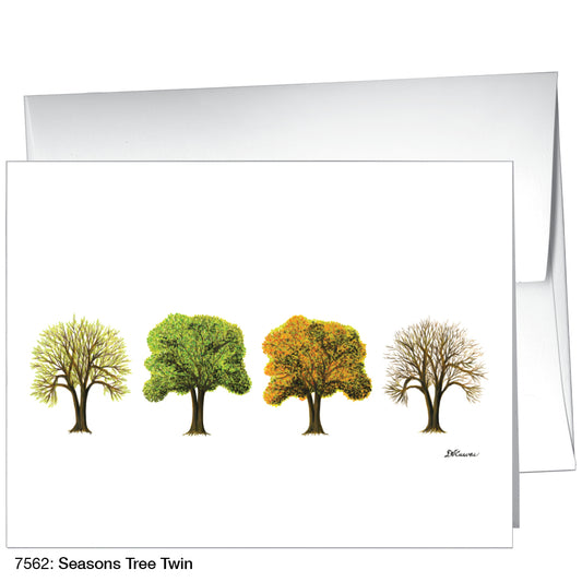 Seasons Tree Twin, Greeting Card (7562)