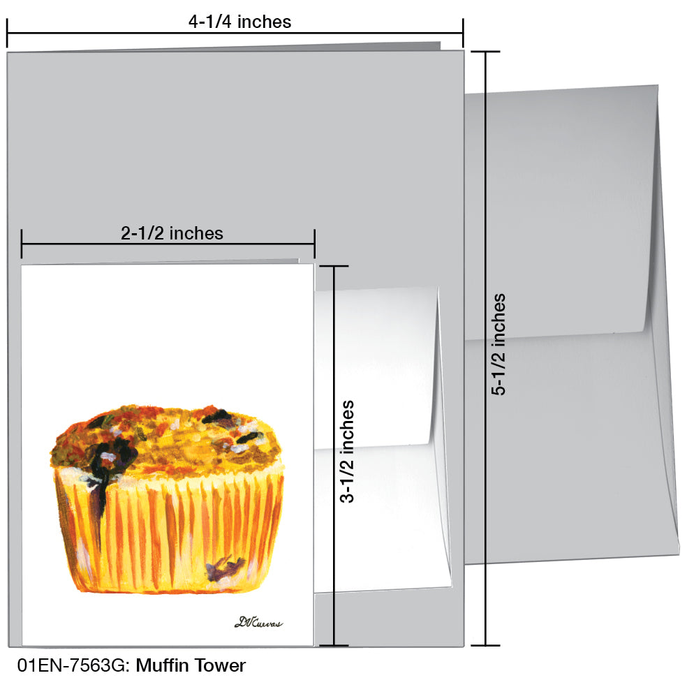 Muffin Tower, Greeting Card (7563G)