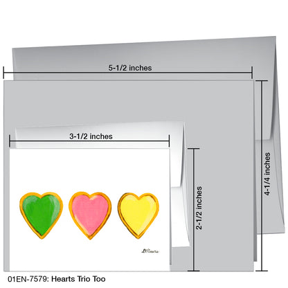 Hearts Trio Too, Greeting Card (7579)