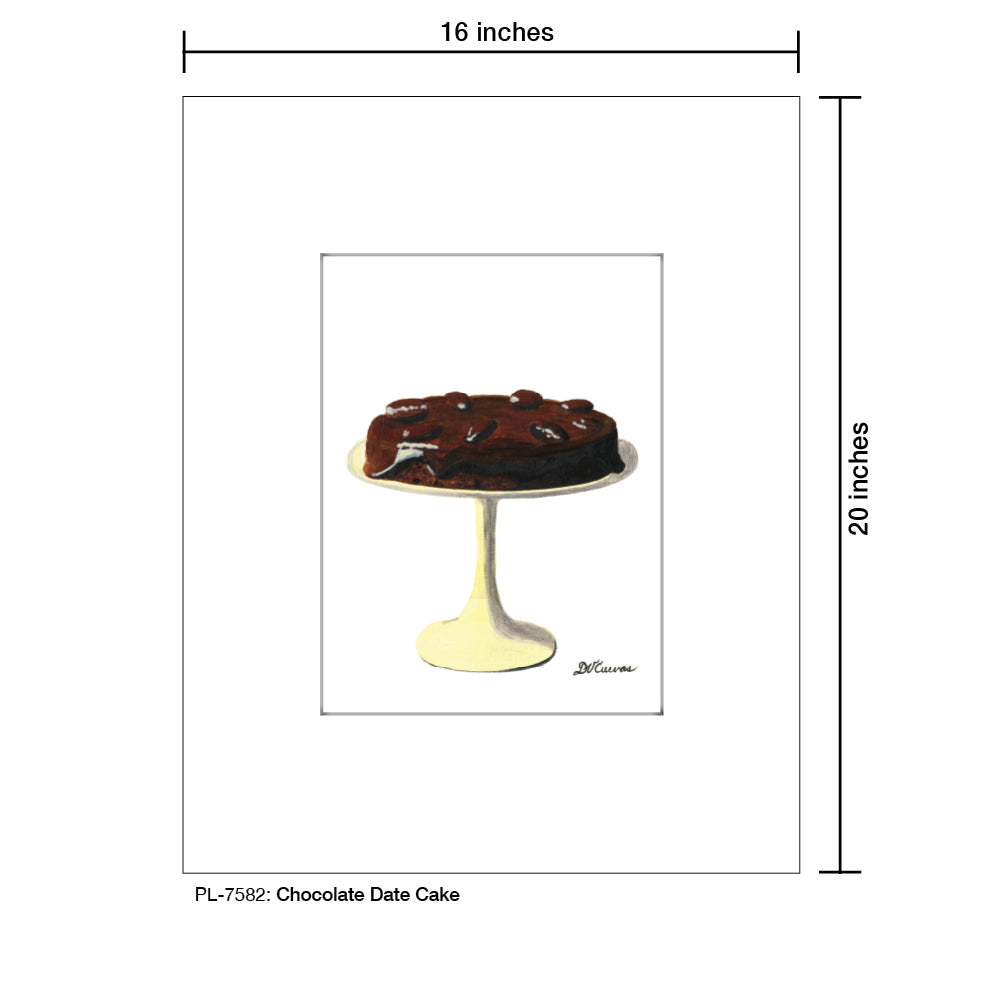 Chocolate Date Cake, Print (#7582)