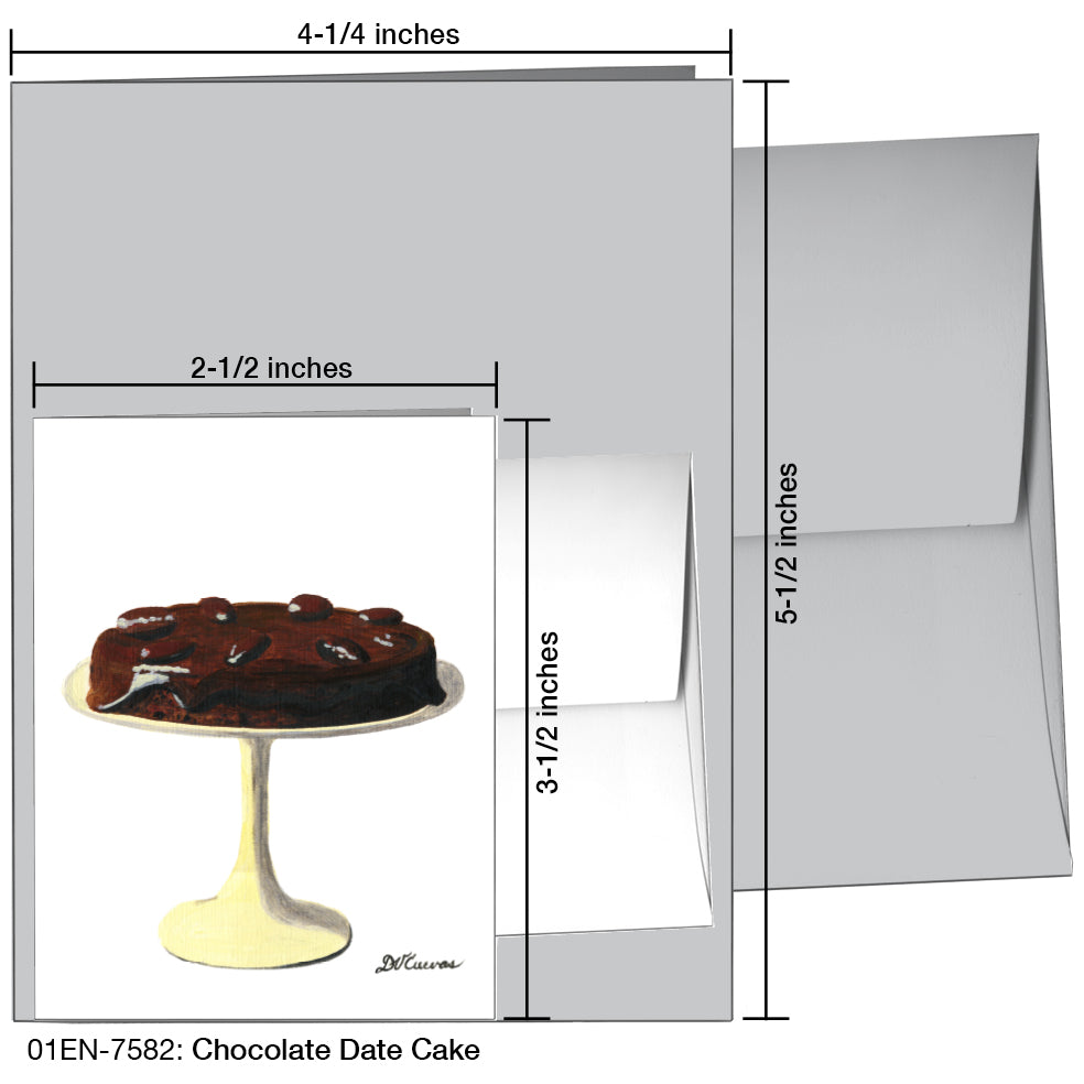 Chocolate Date Cake, Greeting Card (7582)