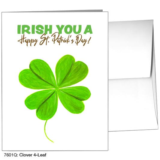 Clover 4-Leaf, Greeting Card (7601Q)