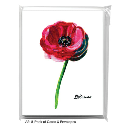 Ranunculus Magenta, Greeting Card (7609)