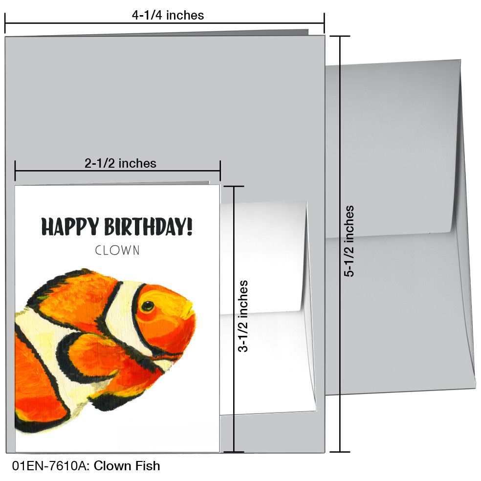 Clown Fish, Greeting Card (7610A)