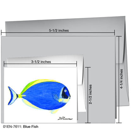 Blue Fish, Greeting Card (7611)