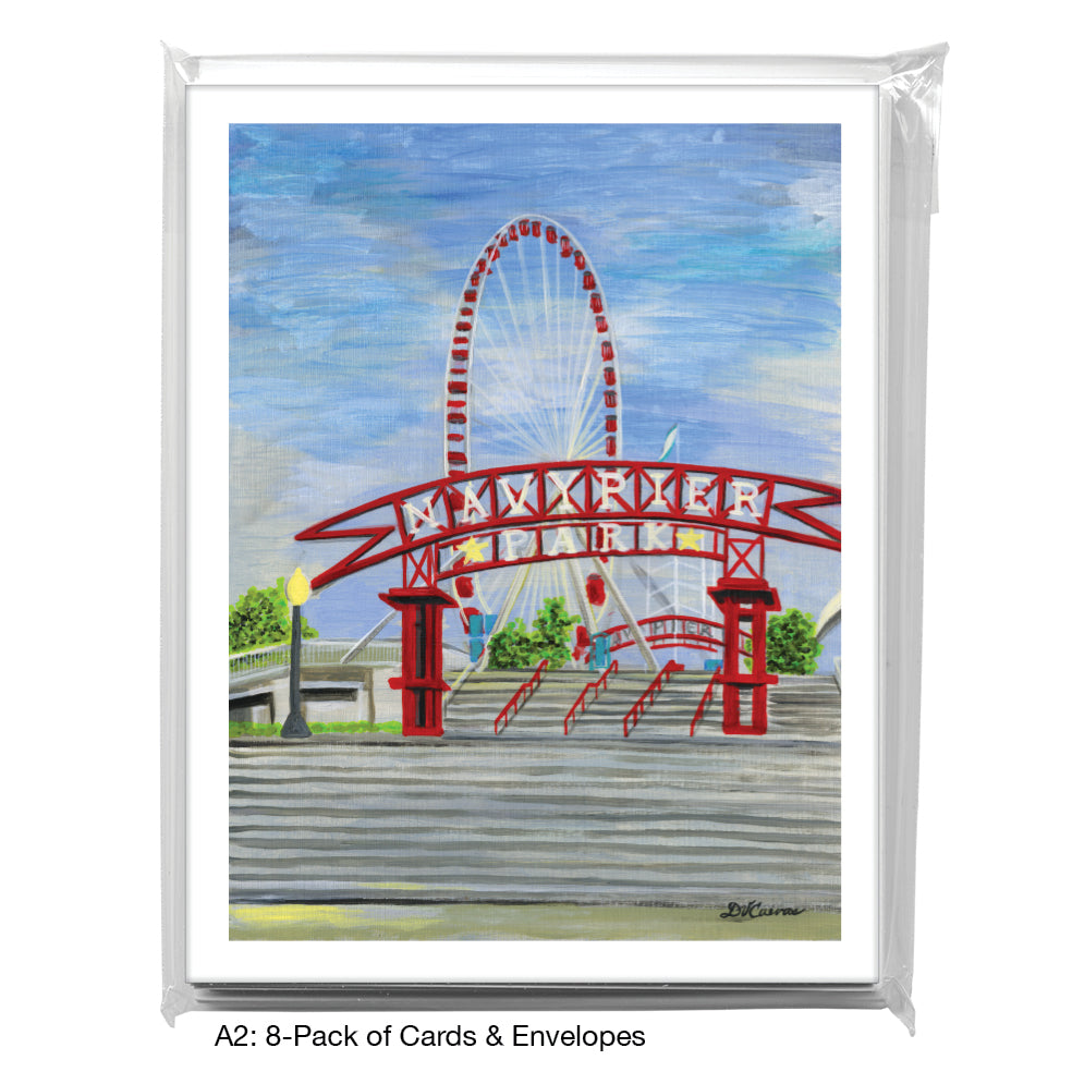 Navy Pier Entrance, Chicago, Greeting Card (7619)