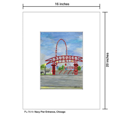 Navy Pier Entrance, Chicago, Print (#7619)