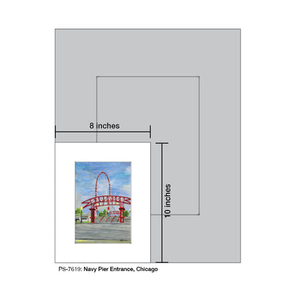 Navy Pier Entrance, Chicago, Print (#7619)