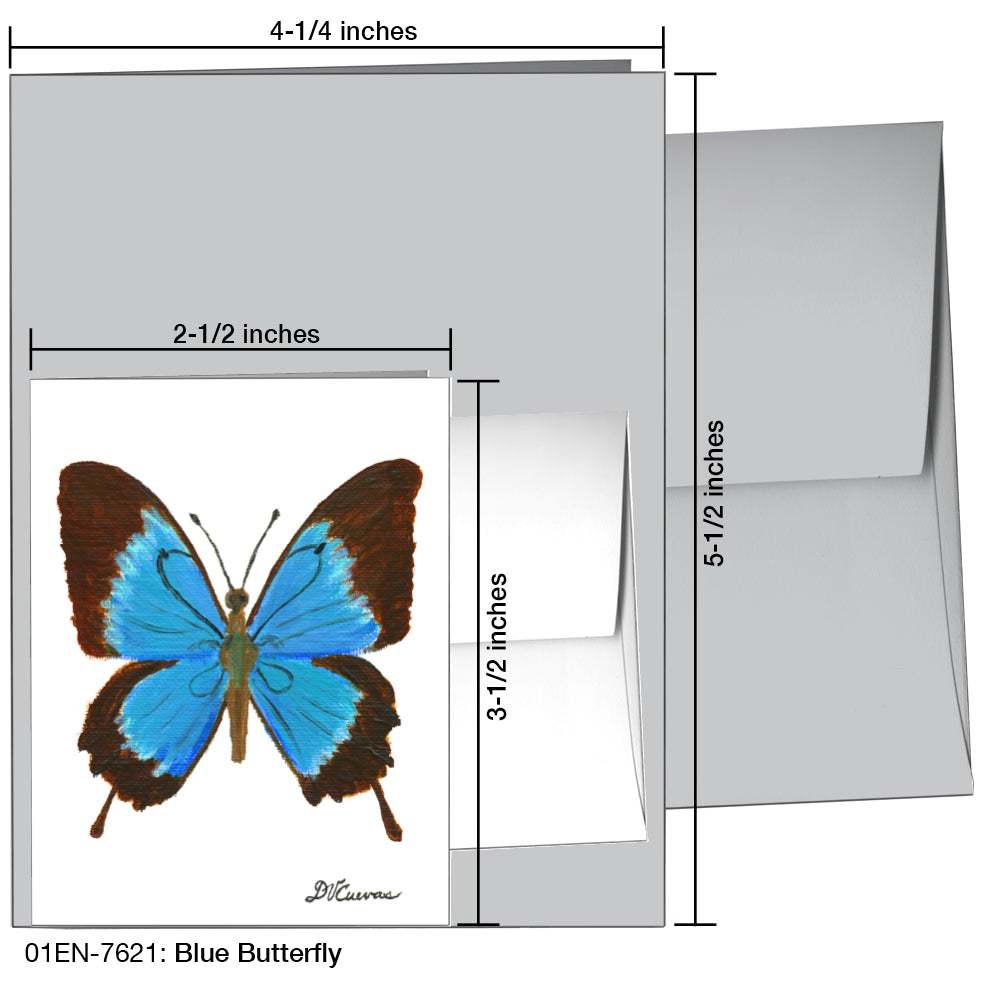 Blue Butterfly, Greeting Card (7621)