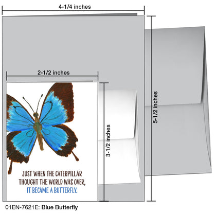 Blue Butterfly, Greeting Card (7621E)