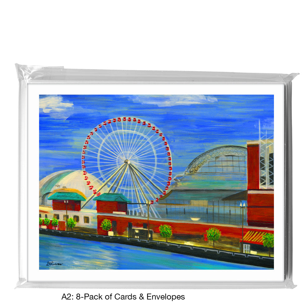 Ferris Wheel, Chicago, Greeting Card (7637)