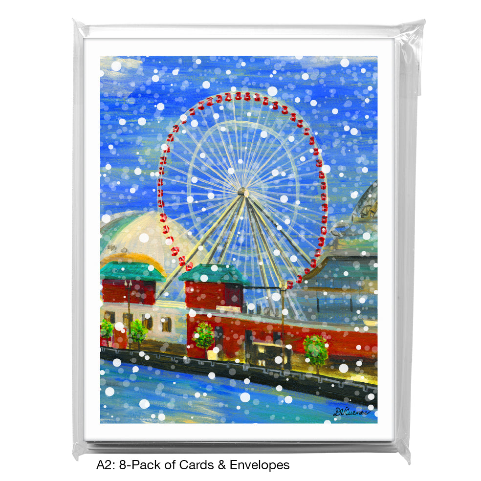 Ferris Wheel, Chicago, Greeting Card (7637C)