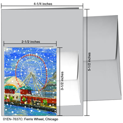 Ferris Wheel, Chicago, Greeting Card (7637C)