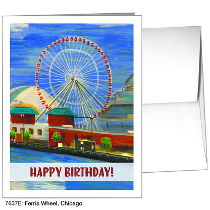 Ferris Wheel, Chicago, Greeting Card (7637E)