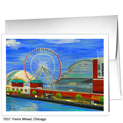 Ferris Wheel, Chicago, Greeting Card (7637)