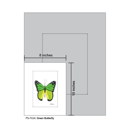 Green Butterfly, Print (#7638)