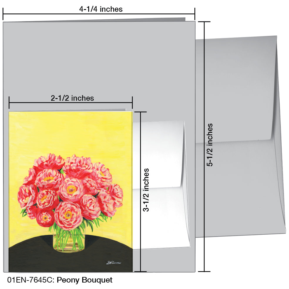 Peony Bouquet, Greeting Card (7645C)