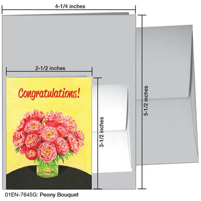 Peony Bouquet, Greeting Card (7645G)