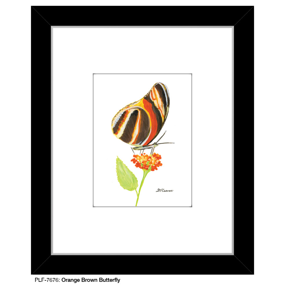 Orange Brown Butterfly, Print (#7676)