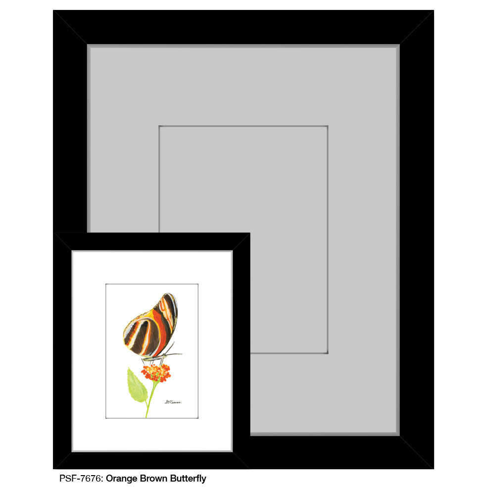 Orange Brown Butterfly, Print (#7676)