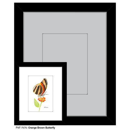 Orange Brown Butterfly, Print (#7676)