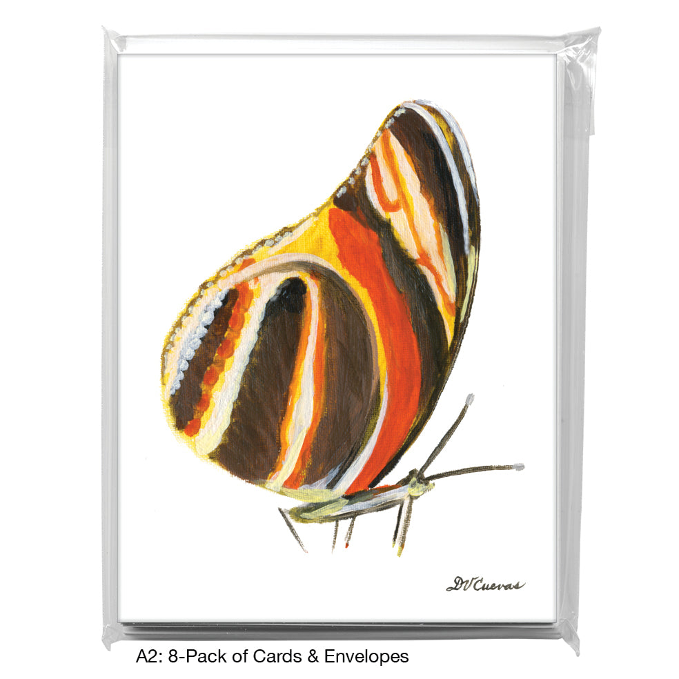 Orange Brown Butterfly, Greeting Card (7676A)