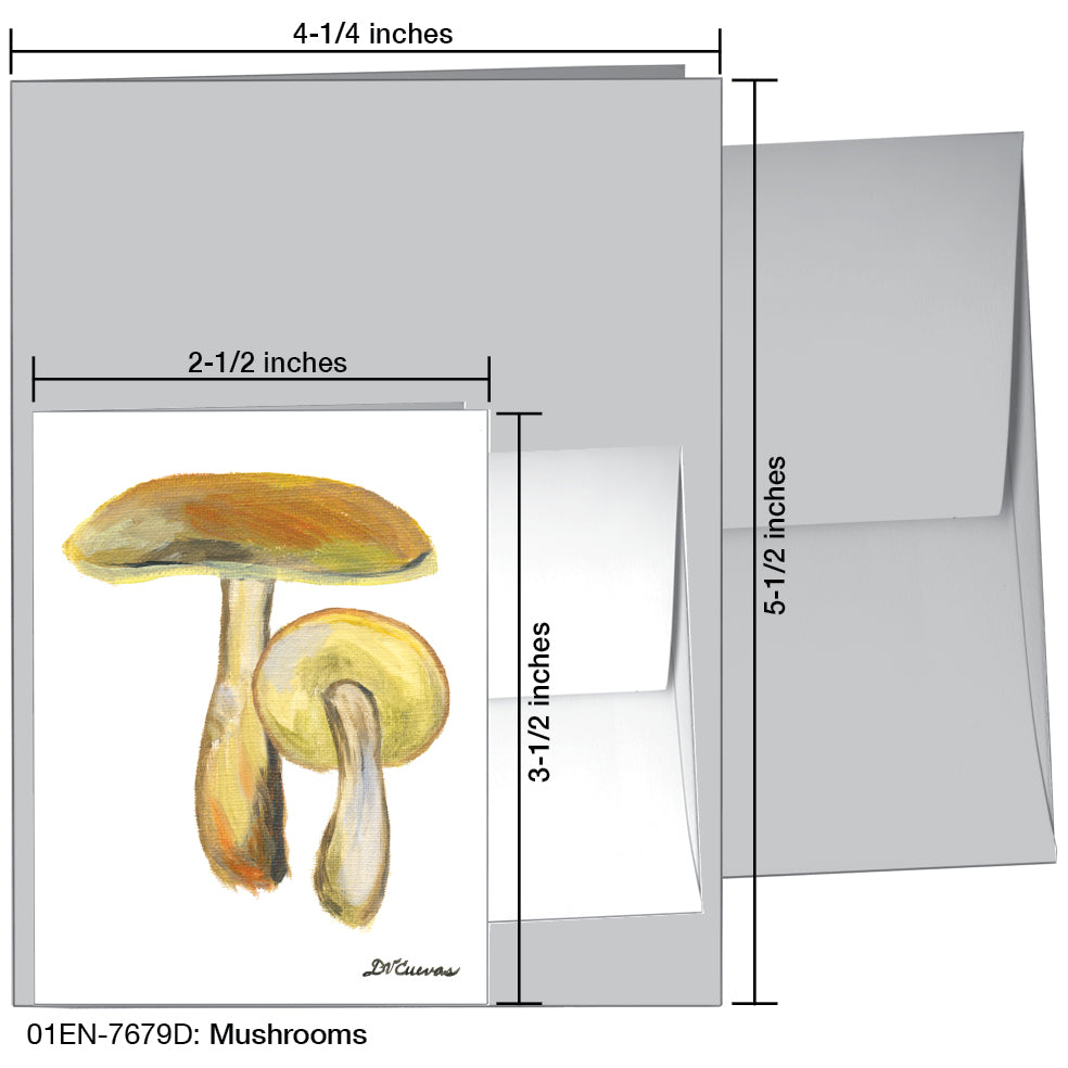 Mushrooms, Greeting Card (7679D)