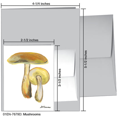 Mushrooms, Greeting Card (7679D)