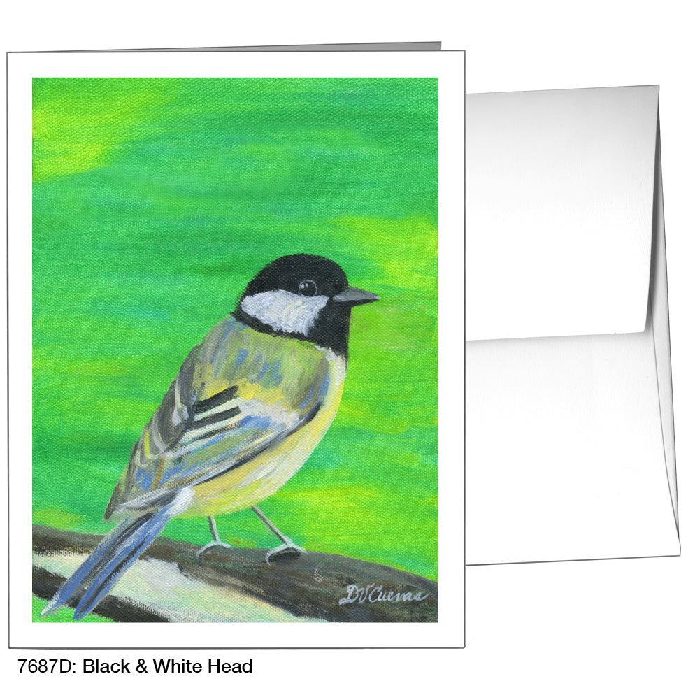 Black & White Head, Greeting Card (7687D)