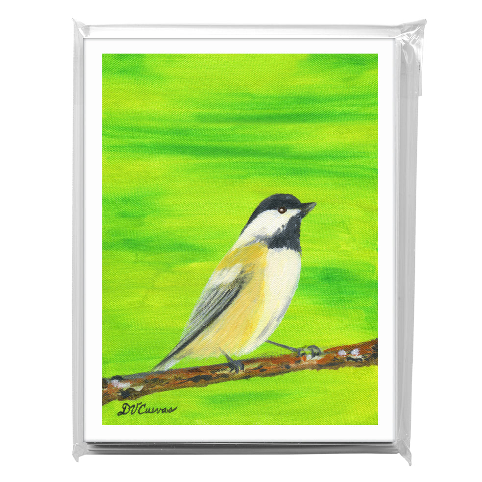 Black Capped Chickadee, Greeting Card (7695E)