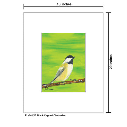 Black Capped Chickadee, Print (#7695E)