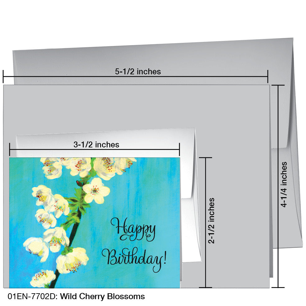 Wild Cherry Blossoms, Greeting Card (7702D)