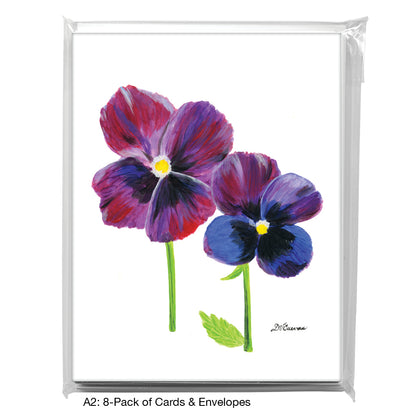 Pair Of Pansies, Greeting Card (7708C)