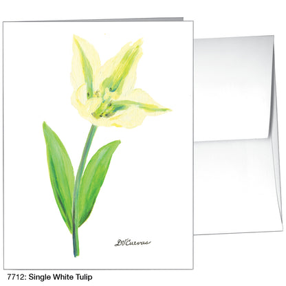 Single White Tulip, Greeting Card (7712)