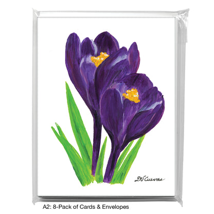 Spring Purple Crocus, Greeting Card (7724)