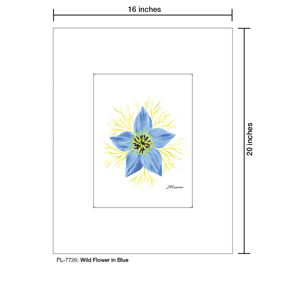 Wild Flower in Blue, Print (#7726)