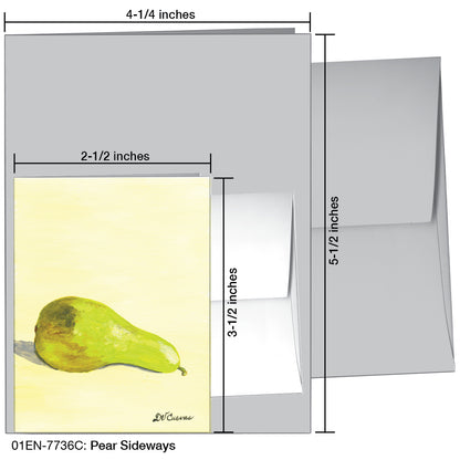 Pear Sideways, Greeting Card (7736C)